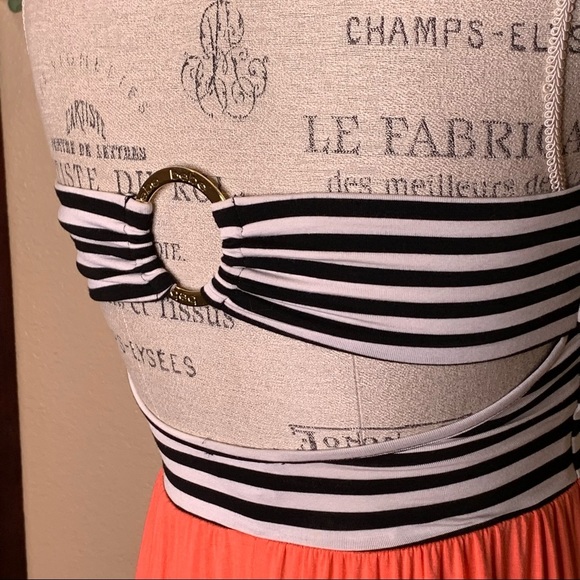 bebe ~ Maxi Dress Slit Open Back - Picture 8 of 9